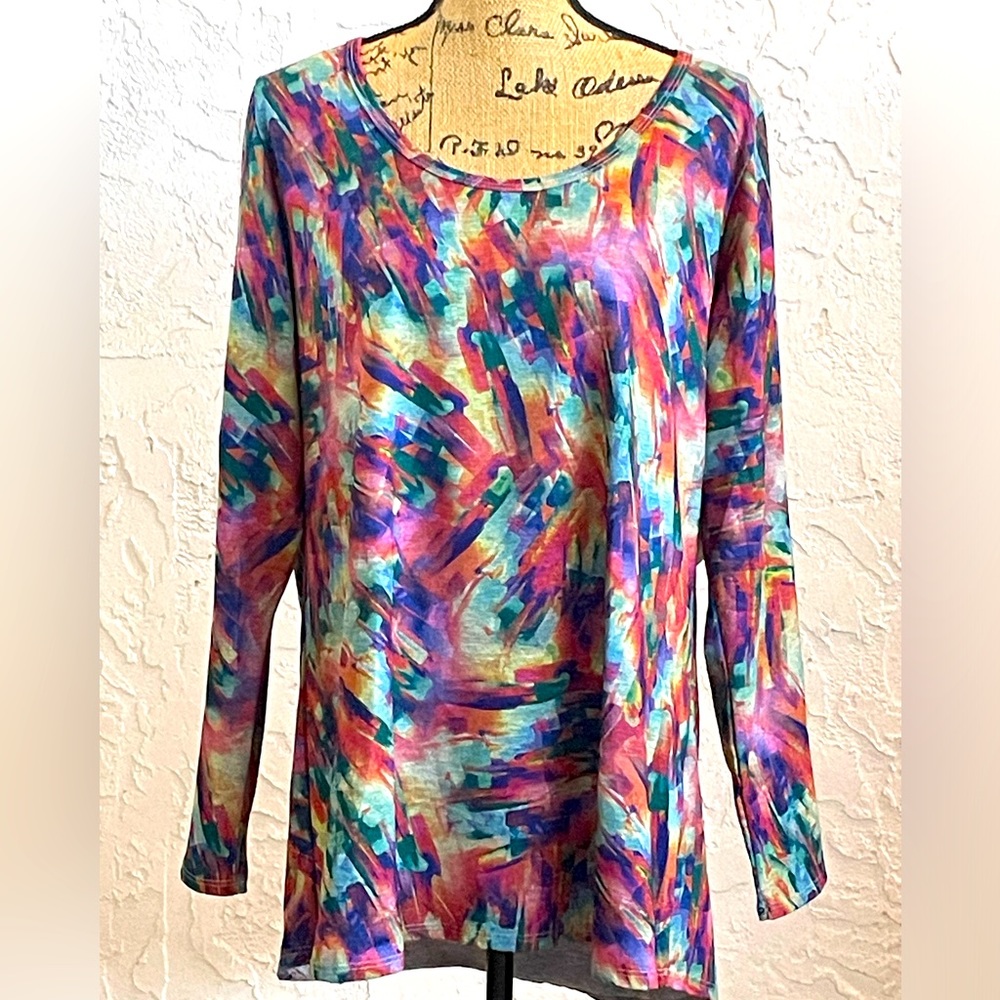 Lynnae 2XL Color block blouse